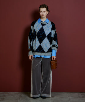 【26AUTUMN PRE-ORDER】Oversized Argyle Knit