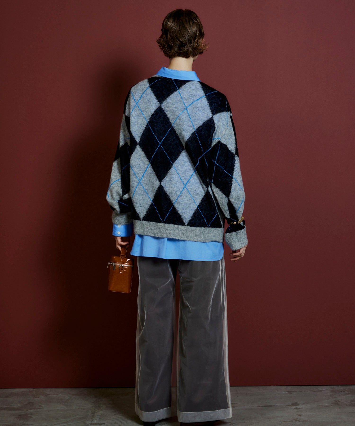 【26AUTUMN PRE-ORDER】Oversized Argyle Knit