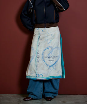 【26AUTUMN PRE-ORDER】Drawing Scarf Skirt