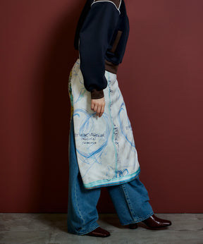 【26AUTUMN PRE-ORDER】Drawing Scarf Skirt