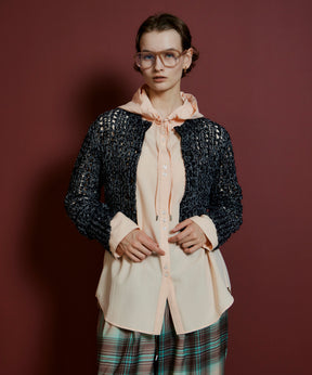 【26AUTUMN PRE-ORDER】Mesh Slub Compact Cardigan