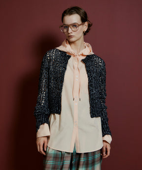 【26AUTUMN PRE-ORDER】Mesh Slub Compact Cardigan