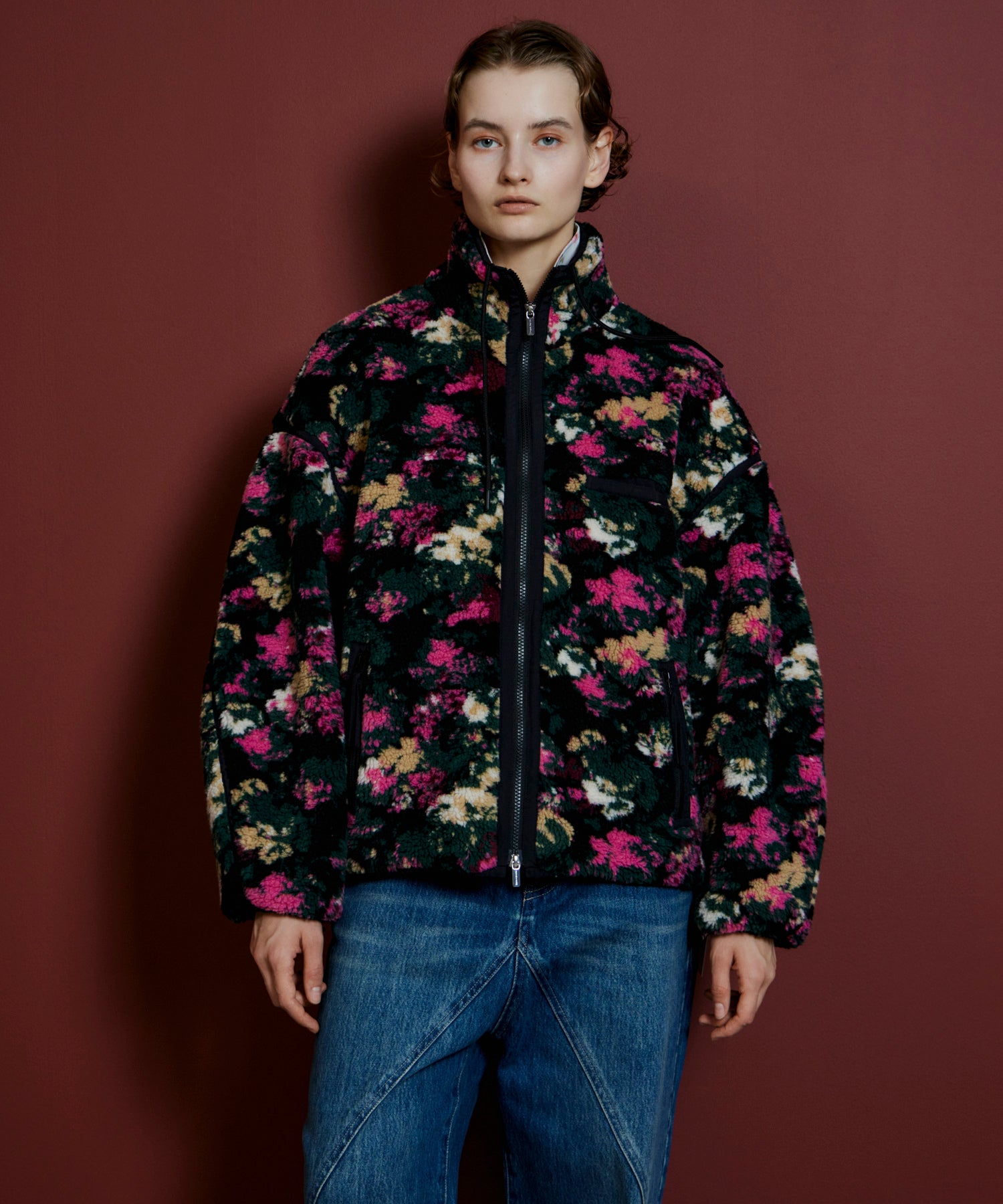 【26AUTUMN PRE-ORDER】Multi-Fabric Boa Blouson