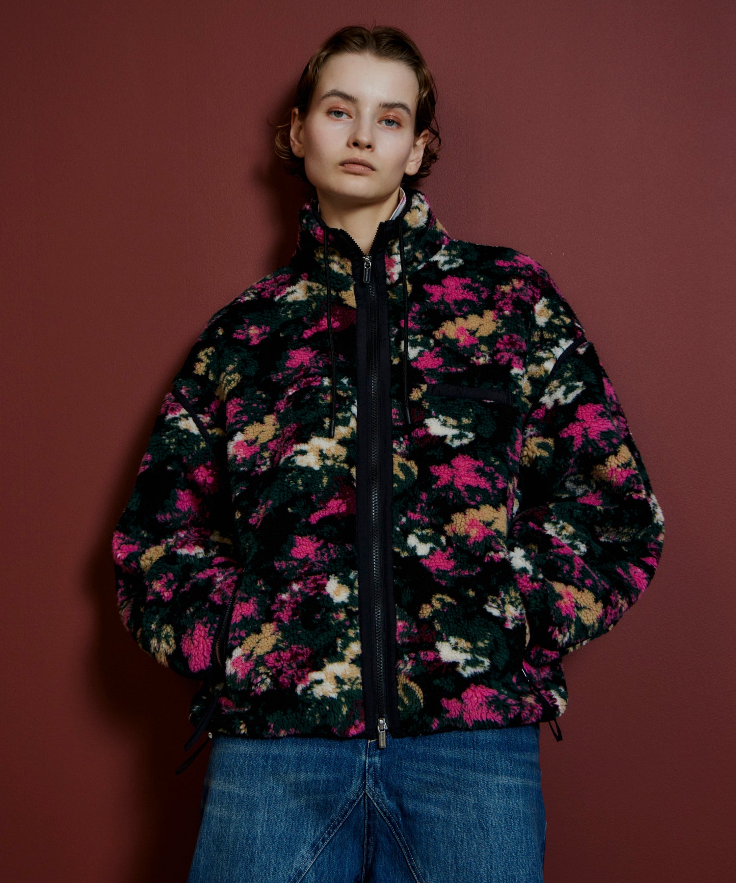 【26AUTUMN PRE-ORDER】Multi-Fabric Boa Blouson
