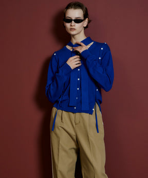 【26AUTUMN PRE-ORDER】Bow-Tie Crew Cardigan