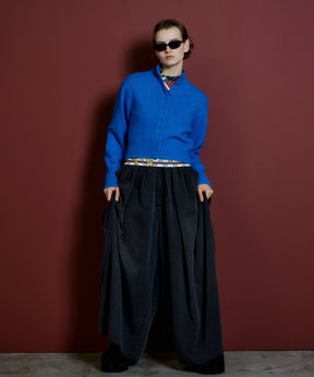 【26AUTUMN PRE-ORDER】Raccoon Blend Stand Collar Cardigan