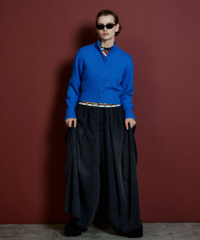 【26AUTUMN PRE-ORDER】Raccoon Blend Stand Collar Cardigan