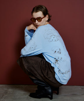 【26AUTUMN PRE-ORDER】Dog Party Long Sleeve T-Shirt