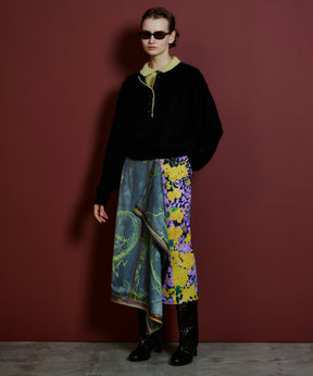 【26AUTUMN PRE-ORDER】Drawing Scarf Skirt