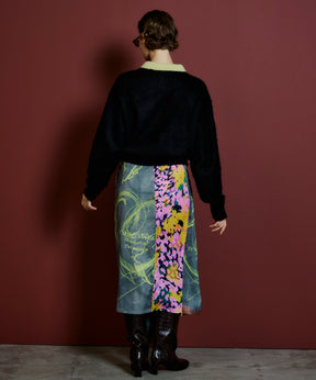【26AUTUMN PRE-ORDER】Drawing Scarf Skirt
