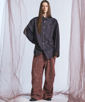 4 Colors Chambray Washable Wool Prime-Over Regular Collar Shirt Coat
