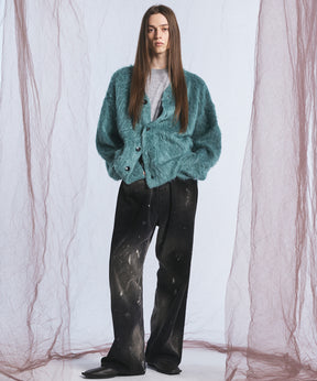 【26AW PRE-ORDER】シャギーニットプライムオーバーYネックカーディガン
