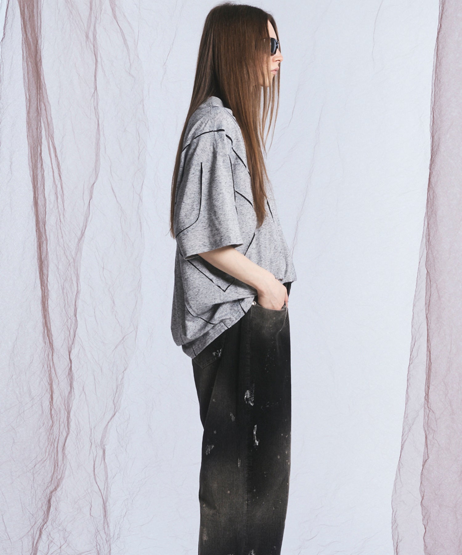 【26SS PRE-ORDER】Birdseye Jersey Mesh Prime-Over Henry Neck Short-sleeved T-shirt