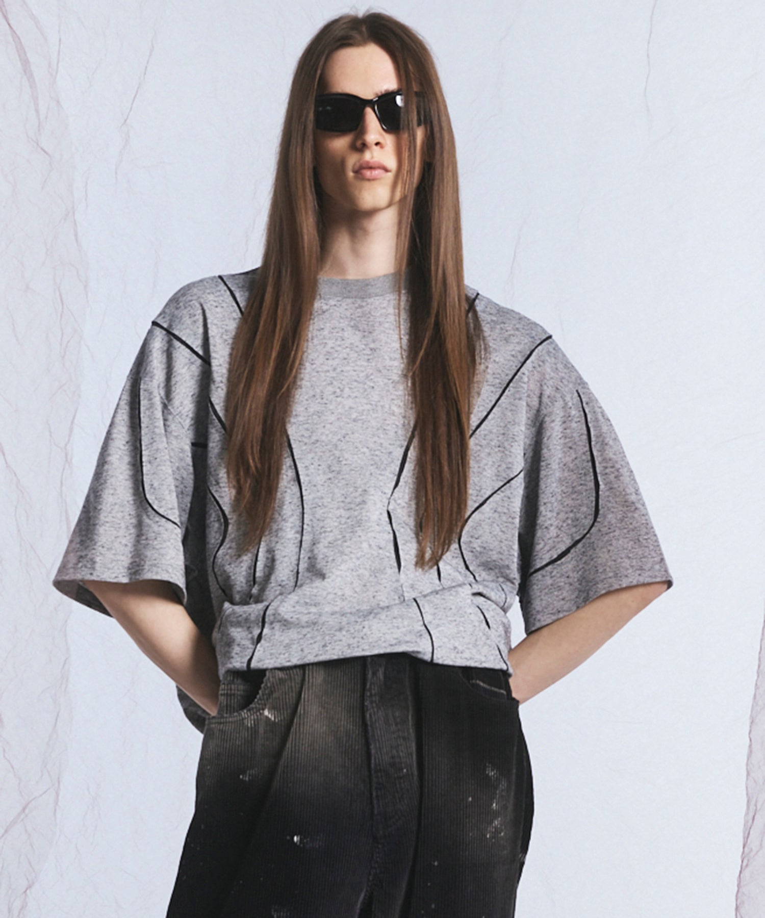 【26SS PRE-ORDER】Birdseye Jersey Mesh Prime-Over Henry Neck Short-sleeved T-shirt