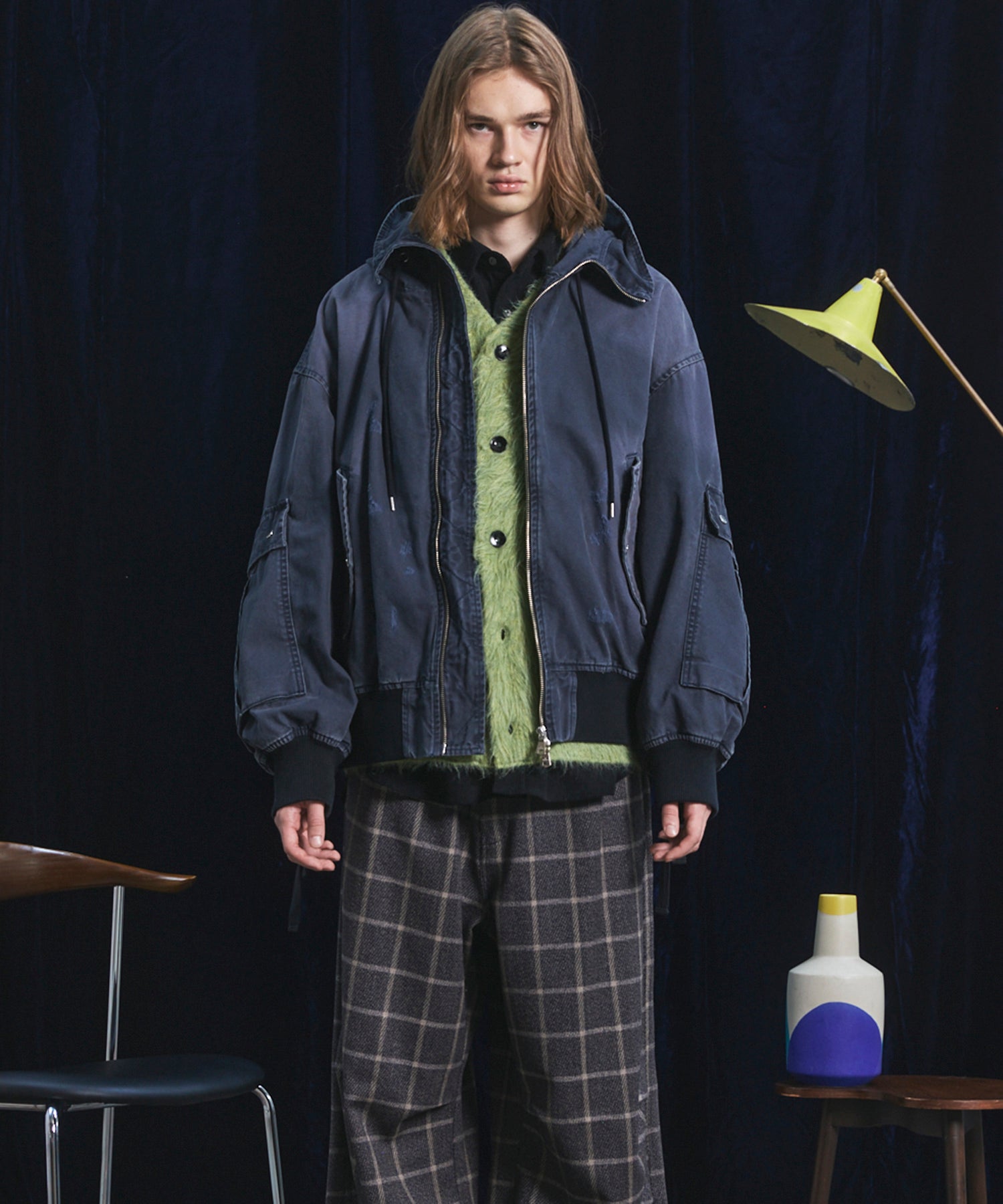 【26AW 預購】Cargo Pocket 鴨布料 Prime-Over 拉鏈連帽外套襯衫式夾克