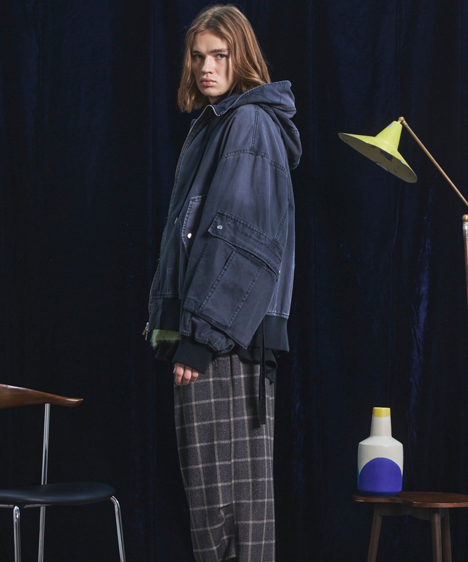 【26AW 預購】Cargo Pocket 鴨布料 Prime-Over 拉鏈連帽外套襯衫式夾克