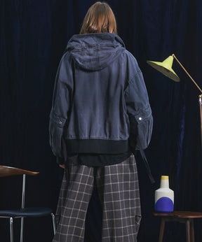 【26AW 預購】Cargo Pocket 鴨布料 Prime-Over 拉鏈連帽外套襯衫式夾克