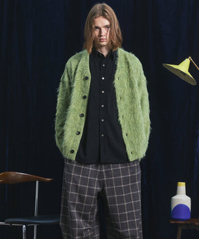 【26AW PRE-ORDER】シャギーニットプライムオーバーYネックカーディガン