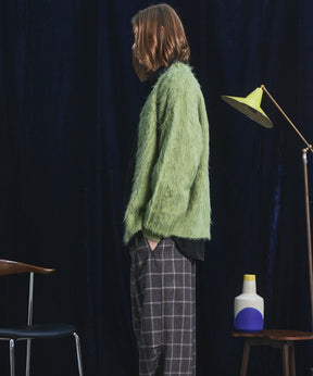 【26AW PRE-ORDER】シャギーニットプライムオーバーYネックカーディガン