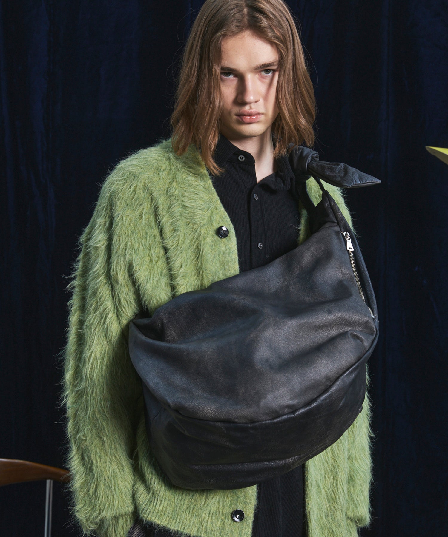 Leather Shoulder “BANANA” Bag