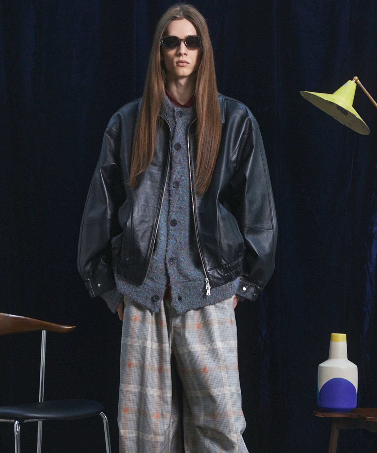 【26AW PRE-ORDER】Sheep Leather Prime-Over Stand Collar Blouson