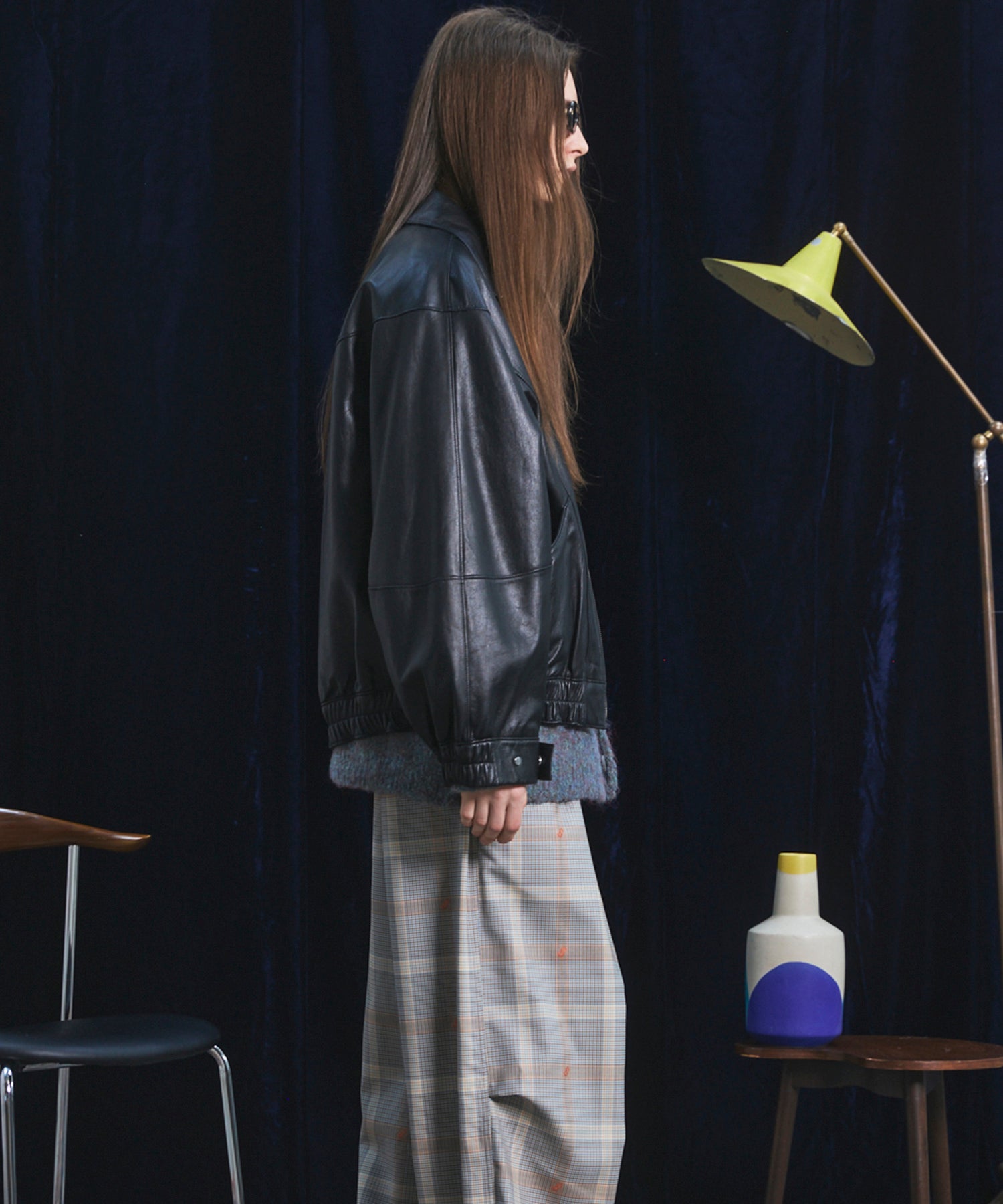 【26AW PRE-ORDER】Sheep Leather Prime-Over Stand Collar Blouson