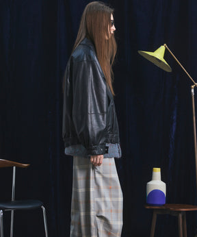 【26AW PRE-ORDER】Sheep Leather Prime-Over Stand Collar Blouson