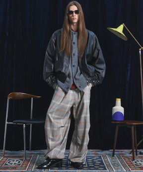【26AW PRE-ORDER】Sheep Leather Prime-Over Stand Collar Blouson