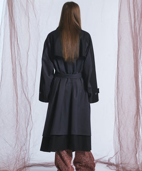 [26AW PRE-ORDER] Sheep leather melton combination prime over half coat