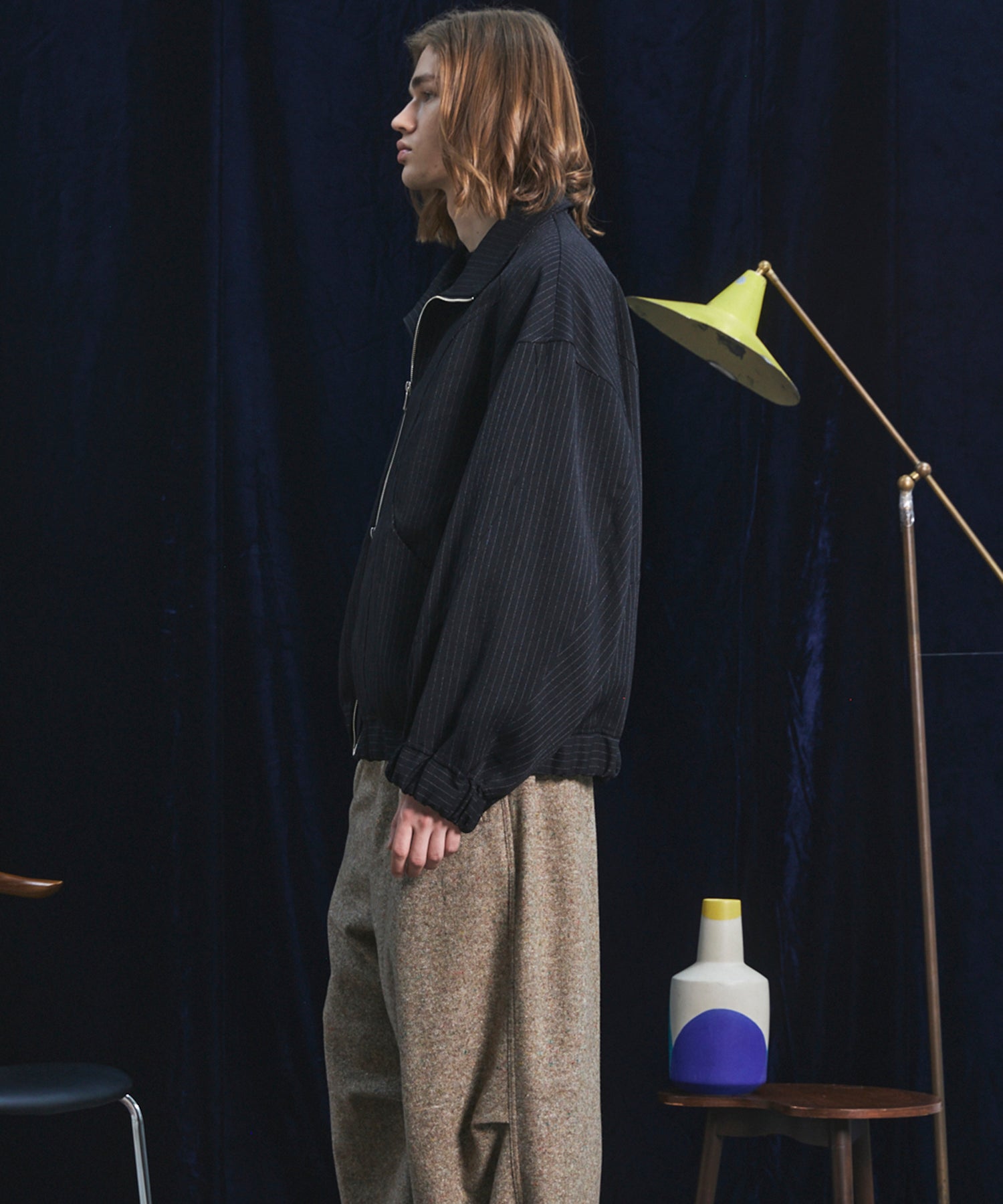 [26AW PRE-ORDER] Curve Switching Prime-Over Stand Collar Blouson