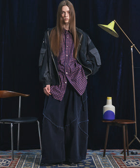 【26AW PRE-ORDER】異素材ドッキングプライムオーバージップパーカー