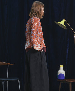 【26AW PRE-ORDER】All-over Paisley Jacquard Prime-Over Crew Neck Knit Tops