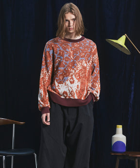 【26AW PRE-ORDER】All-over Paisley Jacquard Prime-Over Crew Neck Knit Tops