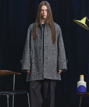 【26AW PRE-ORDER】【イタリアンデッドストックファブリック】プライムオーバーラグランスリーブハーフコート