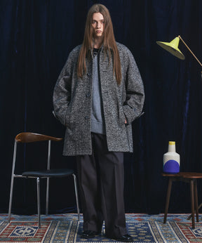 4 Colors Chambray Washable Wool Prime-Wide One Tuck Wide Pants