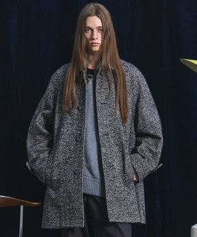 【26AW PRE-ORDER】【イタリアンデッドストックファブリック】プライムオーバーラグランスリーブハーフコート