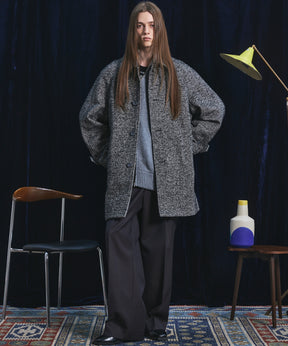 【26AW PRE-ORDER】【イタリアンデッドストックファブリック】プライムオーバーラグランスリーブハーフコート