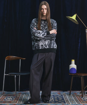【26AW PRE-ORDER】All-over Paisley Jacquard Prime-Over Crew Neck Knit Tops