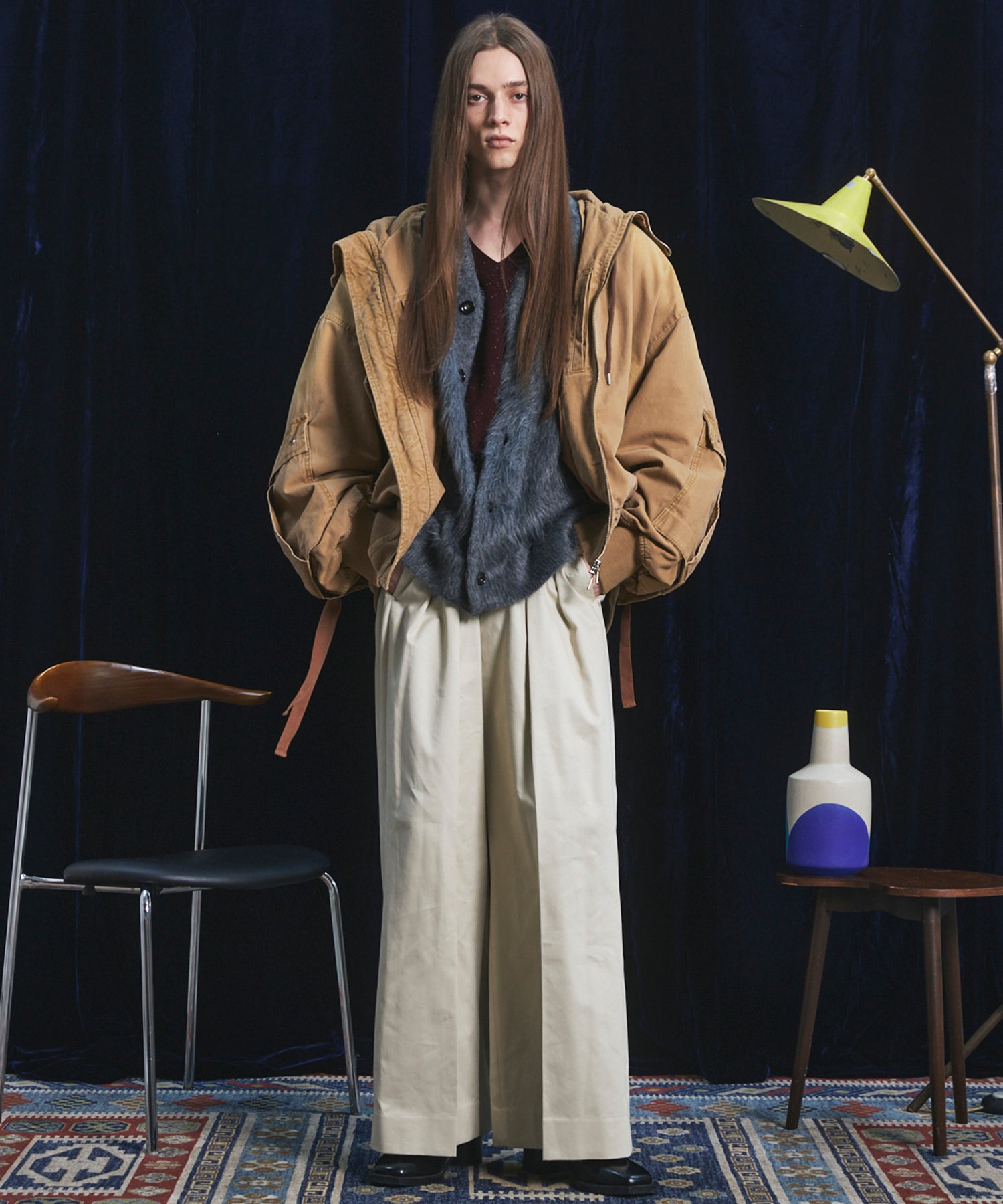 【26AW PRE-ORDER】ネップリブニットプライムオーバーVネックトップス