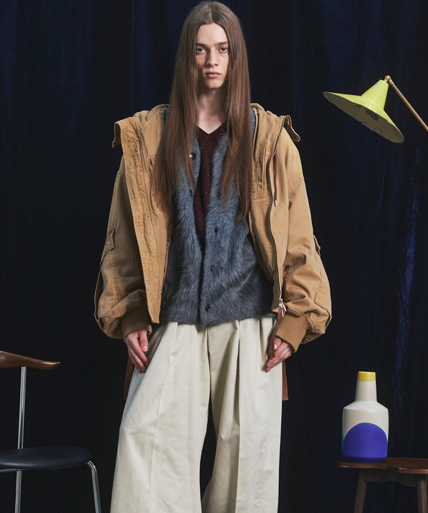【26AW 預購】Cargo Pocket 鴨布料 Prime-Over 拉鏈連帽外套襯衫式夾克