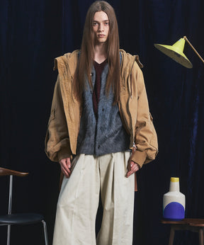 【26AW 預購】Cargo Pocket 鴨布料 Prime-Over 拉鏈連帽外套襯衫式夾克