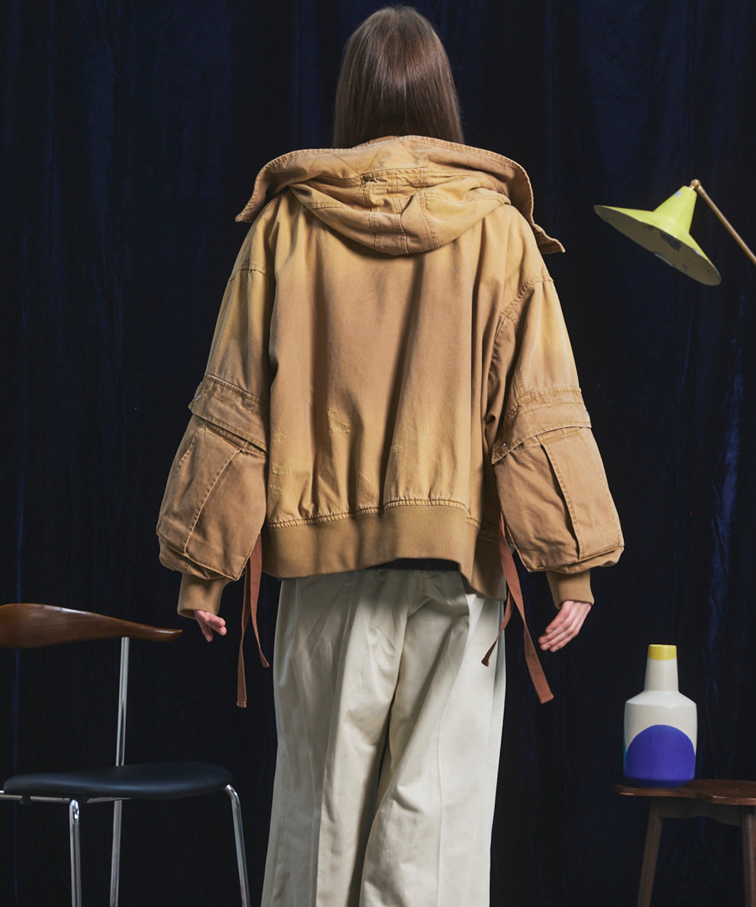 【26AW 預購】Cargo Pocket 鴨布料 Prime-Over 拉鏈連帽外套襯衫式夾克