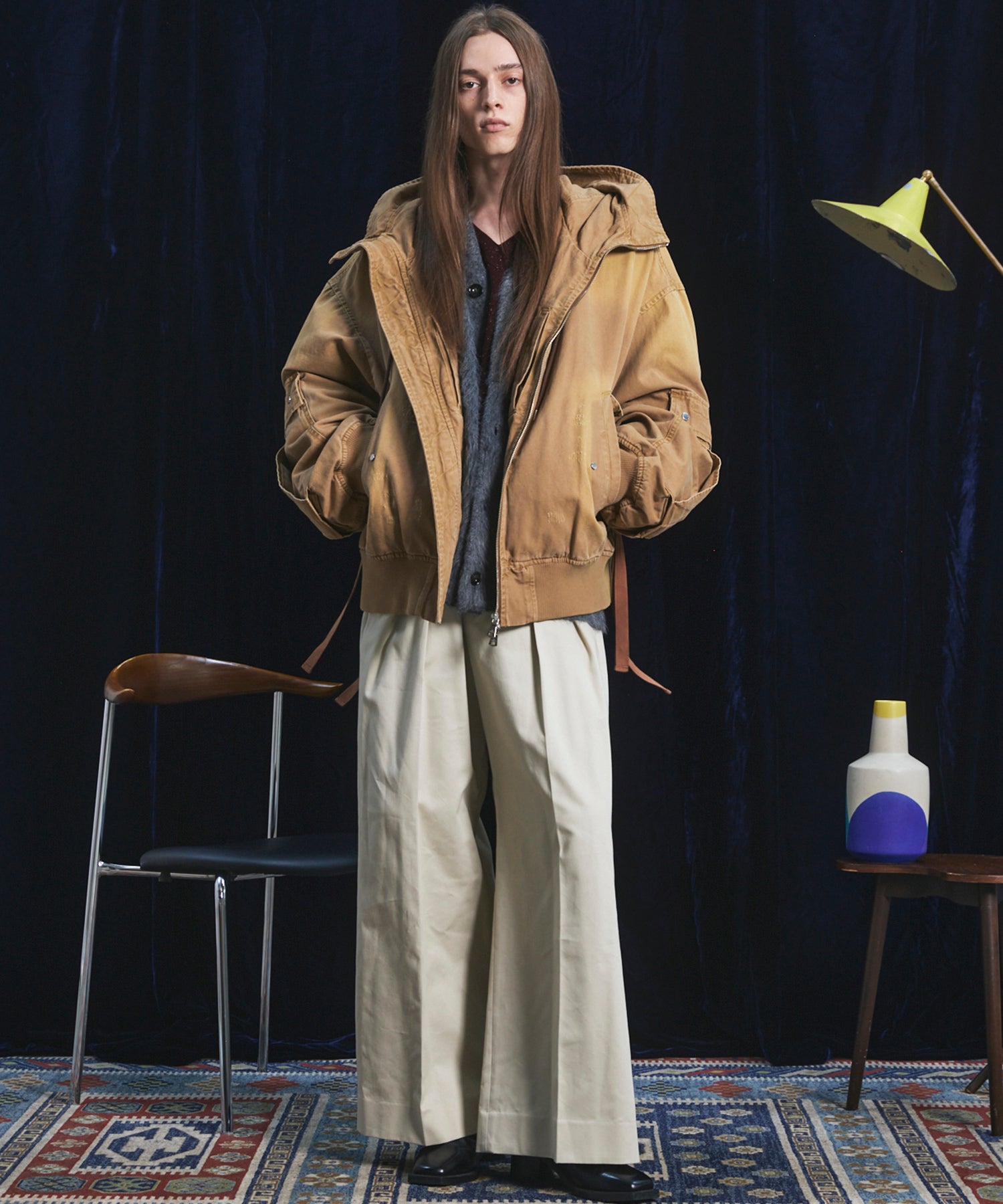 【26AW 預購】Cargo Pocket 鴨布料 Prime-Over 拉鏈連帽外套襯衫式夾克