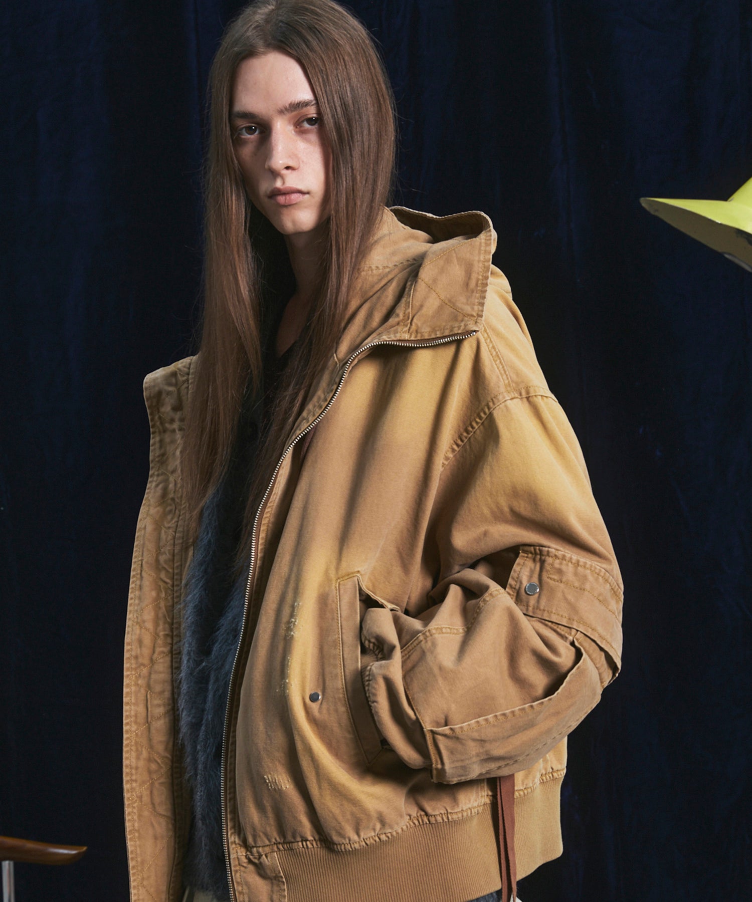 【26AW 預購】Cargo Pocket 鴨布料 Prime-Over 拉鏈連帽外套襯衫式夾克
