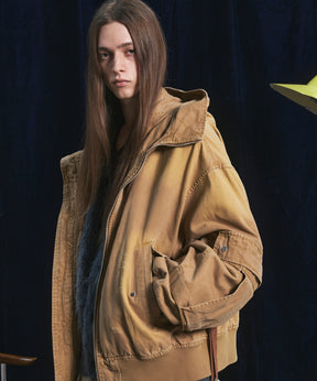 【26AW 預購】Cargo Pocket 鴨布料 Prime-Over 拉鏈連帽外套襯衫式夾克
