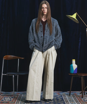 【26AW PRE-ORDER】シャギーニットプライムオーバーYネックカーディガン