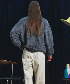 【26AW PRE-ORDER】シャギーニットプライムオーバーYネックカーディガン