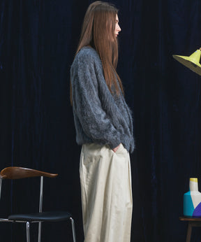 【26AW PRE-ORDER】シャギーニットプライムオーバーYネックカーディガン