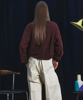 【26AW PRE-ORDER】ネップリブニットプライムオーバーVネックトップス