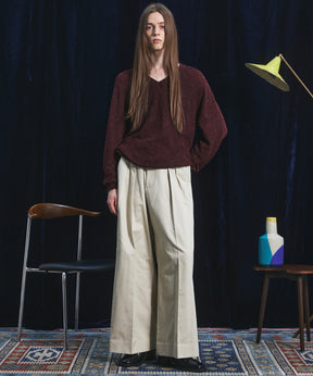 【26AW PRE-ORDER】ネップリブニットプライムオーバーVネックトップス